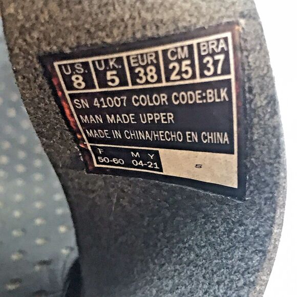 Skechers Outdoor Lifestyle 41007 Sandals Women 8 Black Leather Dbl. Buckle Slide - Picture 9 of 11